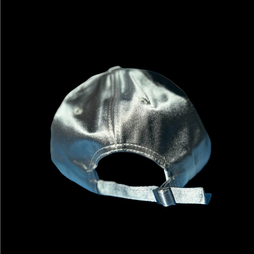 Stylish Satin Baseball Cap Silver  Adjustable Strap Lightweight Breathab… - Picture 4 of 8
